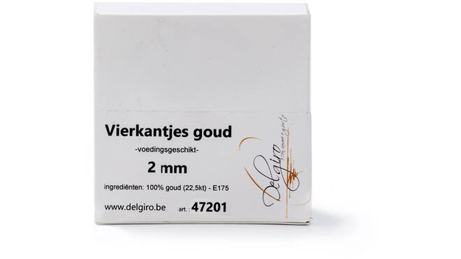 Goud vierkantjes 2 mm