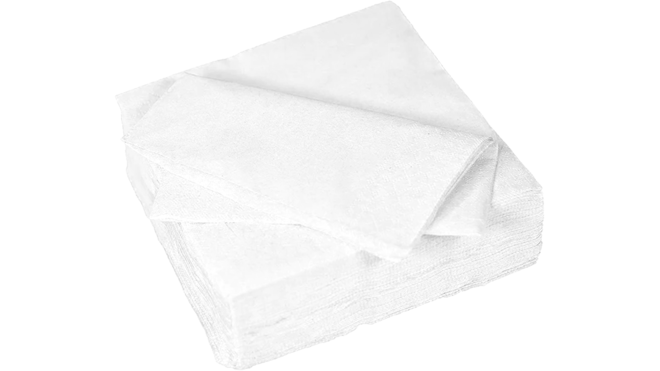 Servet 33x33 1-laags wit
