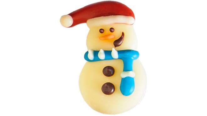 Choco sneeuwman decoratie 90st