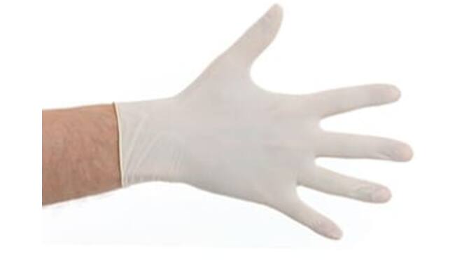 Handschoen latex wit 100st