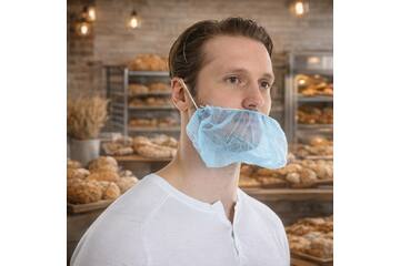 Baardmasker wegwerp blauw