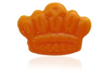 Chocoladekroon oranje 25x20mm