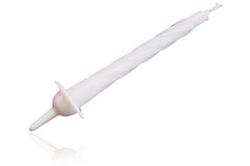 Witte kaarsjes met houder 8cm