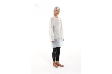Bezoekersjas wit non woven XXL